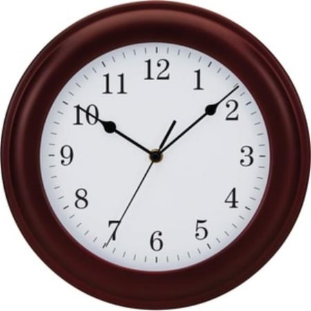Gardner Bender 12 in. Wall Mahogany Clock BI3760198